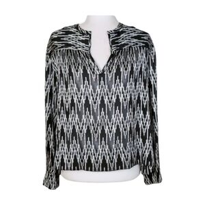 Isabel Marant‎ Split-Neck Ikat-Print Blouse